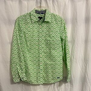 Talbots Green Patterned Women's Blouse